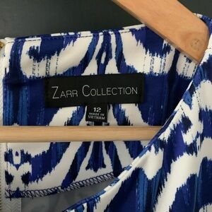 Blue and White Abstract Dress